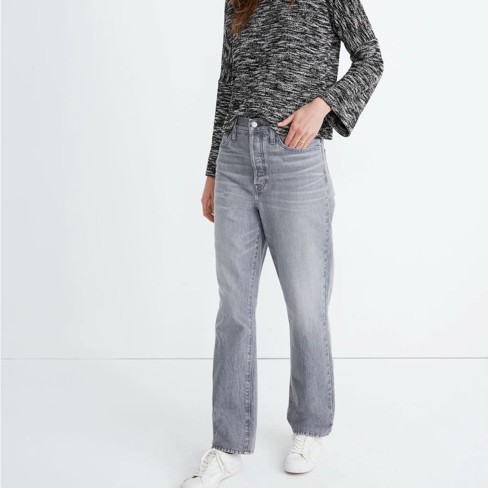 Madewell The Dadjean in Pale Grey